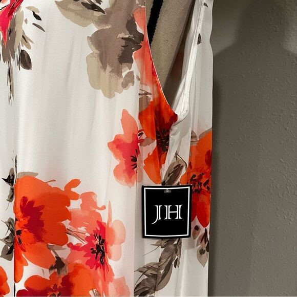 A-line loose fit floral plus size dress - Picture 5 of 15